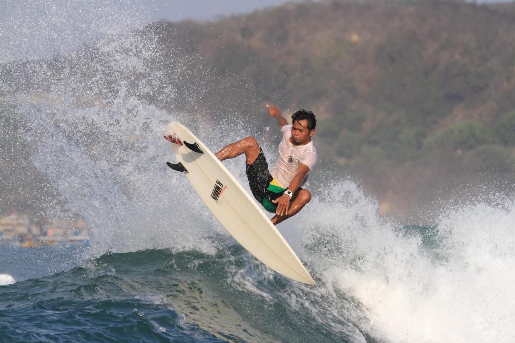 Dedy surfing at one of Gerupuk’s breaks