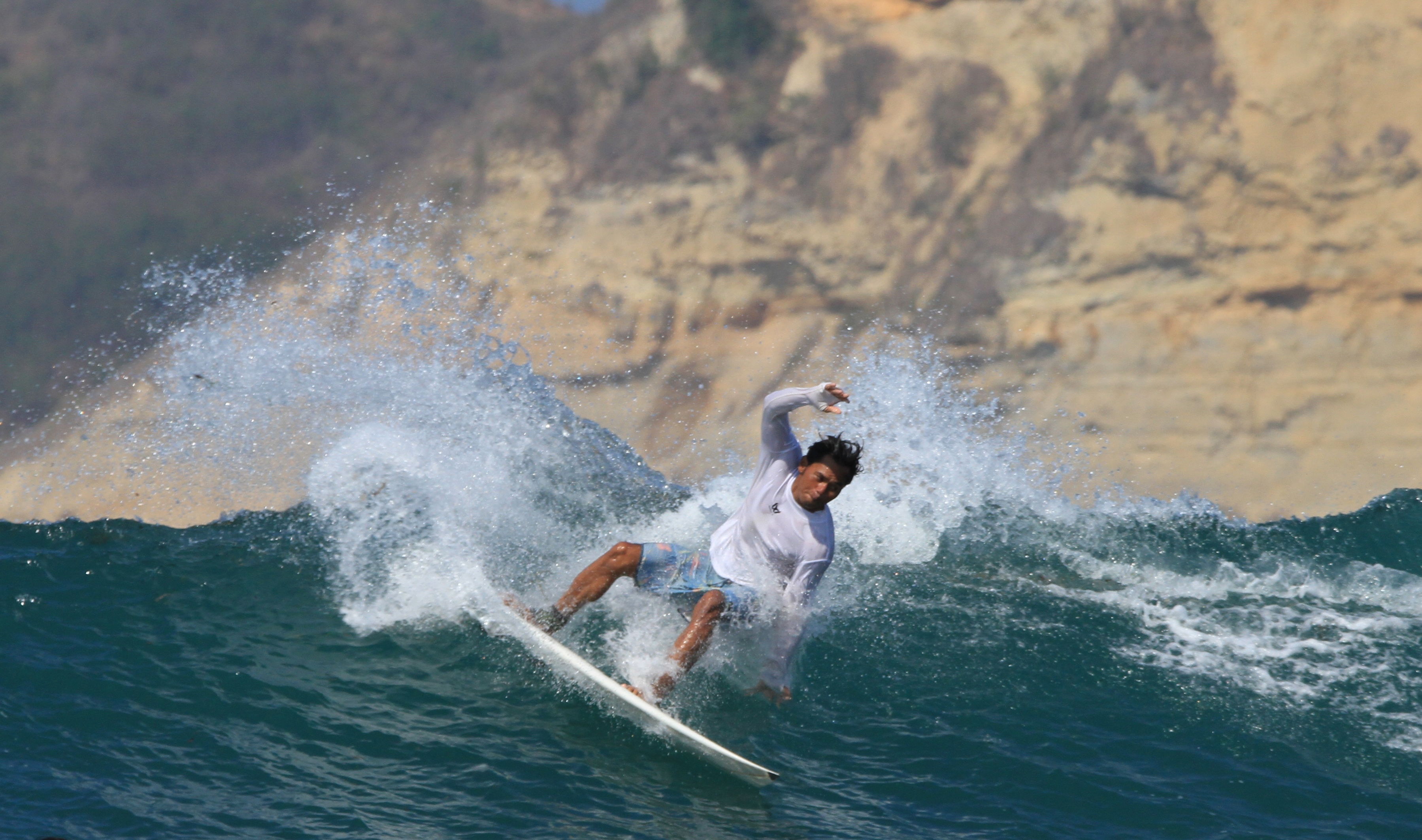 Dedy surfing at Gerupuk